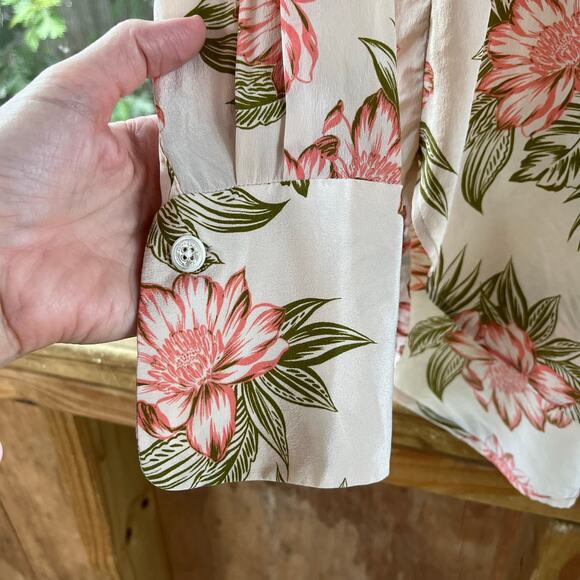 Equipment Women's Quinne Blouse In Sunkissed Multi 100% Silk Size S - Picture 5 of 7